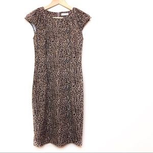 Calvin Klein animal print sheath cocktail dress